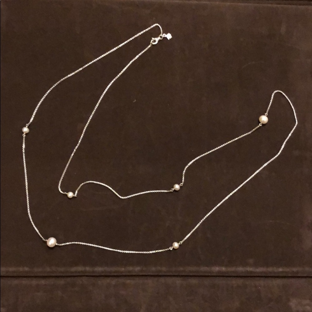 David Yurman silver and pearl necklace